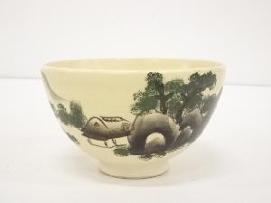 京焼　竜仙造　色絵葛屋茶碗